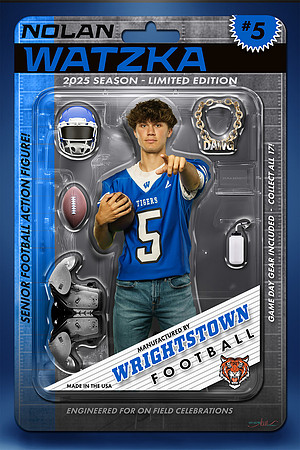 5 Action Figure Wrightstown Football-Evoto