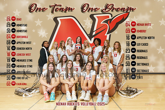 Neenah Girls Volleyball Poster 2025