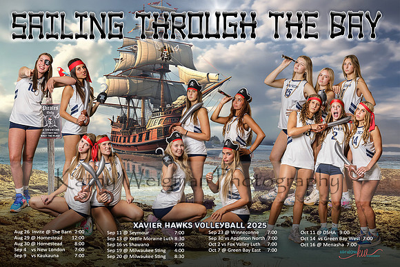 Xavier Volleyball Poster 2025