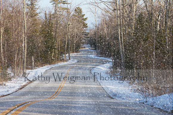 Road to Northport in Winter