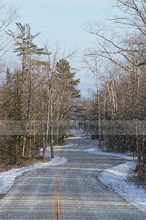 Road to Northport in Winter - vertical