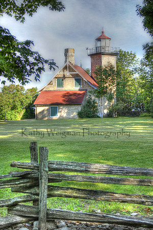 Eagle Tower Lighthouse behind Fence