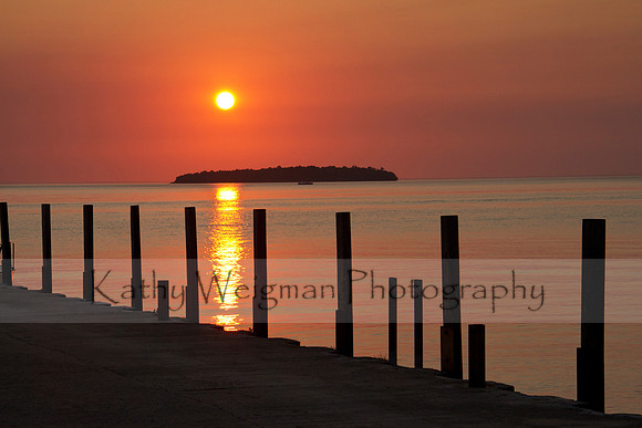 Orange Sunset from Dock