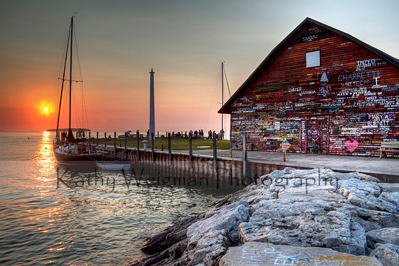 Sunset at Anderson Dock - Sailboat View